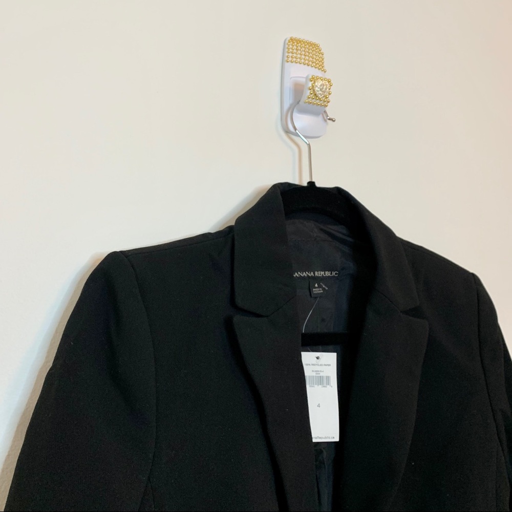Banana Republic Black Longline Blazer